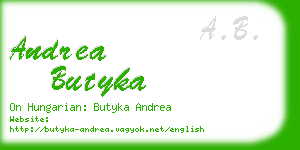 andrea butyka business card